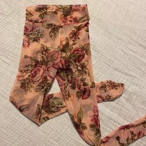 Sunflowers & Skulls floral tights size 18 months